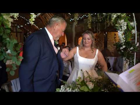Kate & Peter wedding film at Notley Tythe Barn, Long Crendon