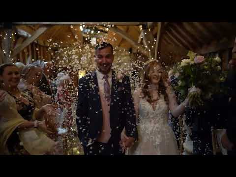 Megan & Martin wedding film at Bassmead Manor Barns