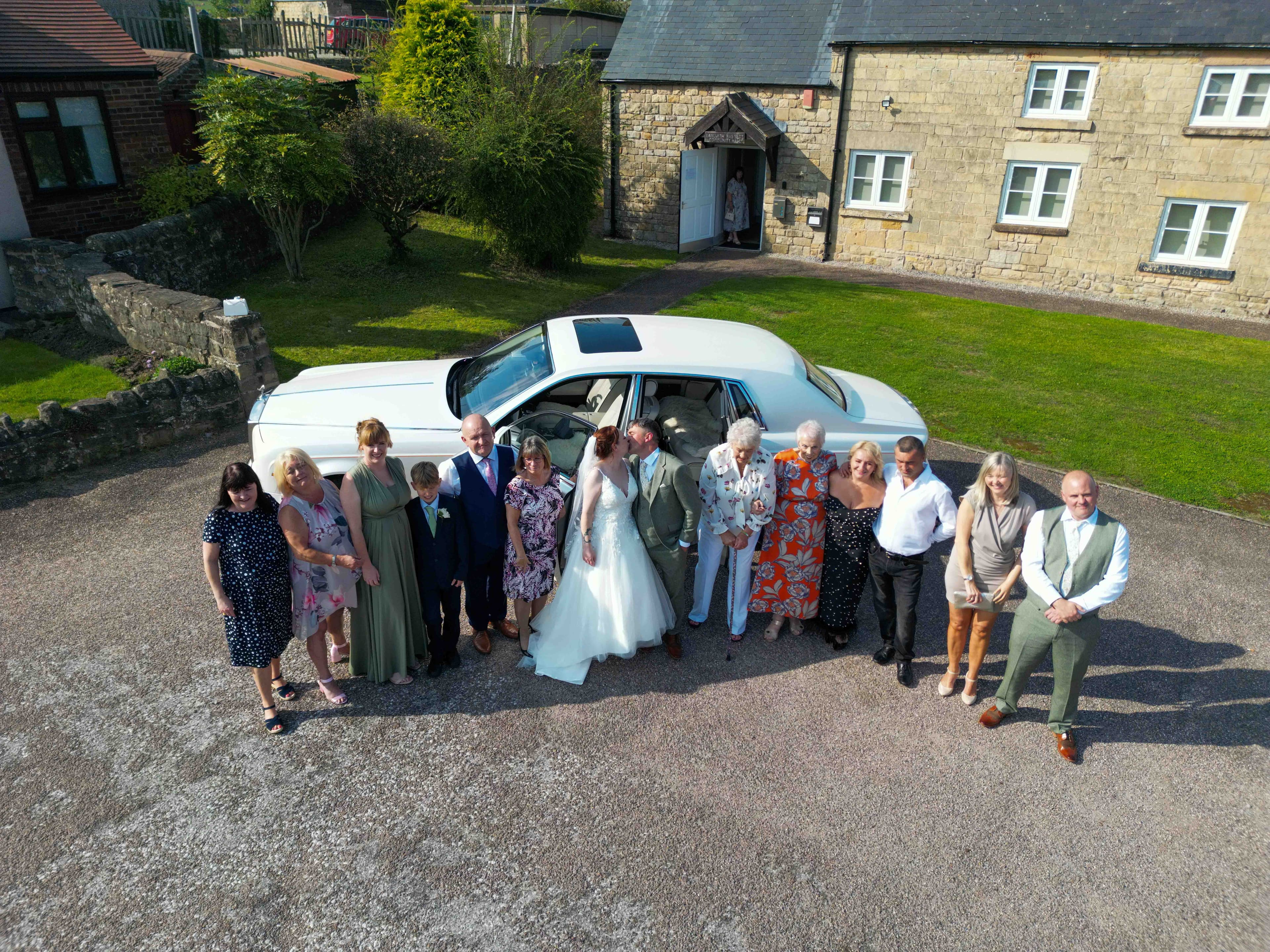 Aerial view of wedding venue — Carli & Florin